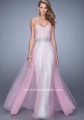 Picture of: Tulle Prom Dress with Lace Lining and Embroidered Belt in Pink, Style: 21341, Detail Picture 2