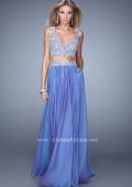 Picture of: Two Piece Prom Dress with Embroidered Top and Pockets in Blue, Style: 21342, Main Picture
