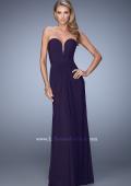 Picture of: Gathered Bodice Prom Dress with Sweetheart Neckline in Purple, Style: 21343, Detail Picture 2