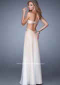 Picture of: Ombre Chiffon Prom Dress with Rhinestone Bodice in Nude, Style: 21351, Back Picture