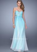 Picture of: Ombre Chiffon Prom Dress with Rhinestone Bodice in Mint, Style: 21351, Detail Picture 1