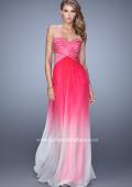 Picture of: Ombre Chiffon Prom Dress with Rhinestone Bodice in Pink, Style: 21351, Detail Picture 2