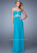 Picture of: Embroidered Waist Sweetheart Neck Long Prom Dress in Peacock, Style: 21357, Main Picture