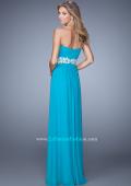 Picture of: Embroidered Waist Sweetheart Neck Long Prom Dress in Peacock, Style: 21357, Back Picture