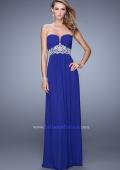 Picture of: Embroidered Waist Sweetheart Neck Long Prom Dress in Blue, Style: 21357, Detail Picture 1