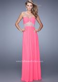 Picture of: Embroidered Waist Sweetheart Neck Long Prom Dress in Pink, Style: 21357, Detail Picture 2
