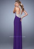 Picture of: Jersey Prom Dress with Embroidered Halter Straps in Purple, Style: 21362, Main Picture