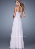 Picture of: Chiffon Prom Dress with Tiered Skirt and Embroidery in Pink, Style: 21374, Back Picture