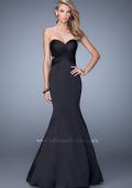 Picture of: Open Back Satin Mermaid Style Prom Dress in Black, Style: 21375, Main Picture