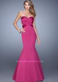 Picture of: Open Back Satin Mermaid Style Prom Dress in Pink, Style: 21375, Detail Picture 1