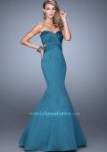 Picture of: Open Back Satin Mermaid Style Prom Dress in Emerald, Style: 21375, Detail Picture 2