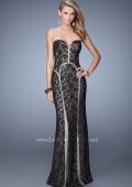 Picture of: Lace Prom Dress with Sweetheart Neck and Cut Outs in Black, Style: 21376, Main Picture