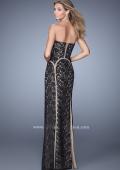 Picture of: Lace Prom Dress with Sweetheart Neck and Cut Outs in Black, Style: 21376, Back Picture