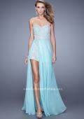 Picture of: Bold Lace Romper with Flowing Chiffon Skirt in Mint, Style: 21383, Detail Picture 2