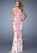 Picture of: Graceful Prom Dress with Embroidery and Rhinestones in Pink and White, Style: 21386, Main Picture