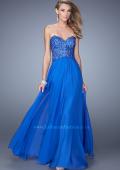 Picture of: Embellished Prom Dress with Gathered Chiffon Skirt in Blue, Style: 21394, Main Picture