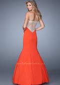 Picture of: Mermaid Prom Gown with Rhinestone Embellishments in Orange, Style: 21396, Back Picture