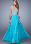 Picture of: Scalloped Sweetheart Neck Prom Dress with Beading in Blue, Style: 21397, Detail Picture 2