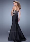 Picture of: Mermaid Prom Dress with Sequins and Belt in Black, Style: 21410, Back Picture