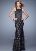 Picture of: Lace Dress with Tulle Overlay and Rhinestones in Black, Style: 21426, Main Picture