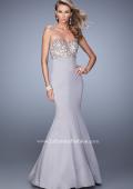 Picture of: Long Mermaid Prom Dress with Beaded Embroidery in Silver, Style: 21443, Detail Picture 2