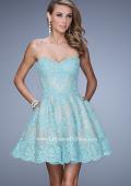 Picture of: Short Lace Cocktail Dress with Pockets in Mint, Style: 21446, Main Picture