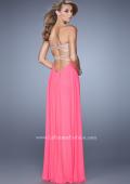 Picture of: Long Satin Prom Dress with Sparkling Trim and Stones in Pink, Style: 21461, Main Picture