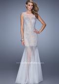 Picture of: Mermaid Dress with Tulle Skirt and Iridescent Stones in Nude, Style: 21466, Main Picture