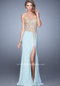 Picture of: Strapless Prom Dress with Corset Bodice and Beading in Mint, Style: 21472, Detail Picture 3