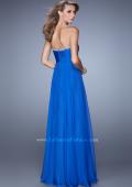 Picture of: Modern Strapless Gown with Stones and Embellishments in Blue, Style: 21499, Back Picture