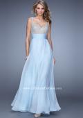 Picture of: Jeweled Encrusted Embroidered Long Chiffon Prom Dress in Blue, Style: 21505, Main Picture