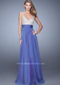Picture of: Jeweled Encrusted Embroidered Long Chiffon Prom Dress in Purple, Style: 21505, Detail Picture 10