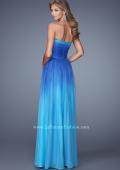 Picture of: Sexy Ombre Print Chiffon Prom Gown with High Waist in Blue, Style: 21515, Back Picture