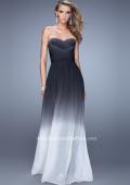 Picture of: Sexy Ombre Print Chiffon Prom Gown with High Waist in Black, Style: 21515, Detail Picture 1