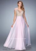 Picture of: Elegant Dress with Beads, Pearls, and Rhinestones in Pink, Style: 21516, Main Picture