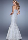 Picture of: Modern Lace Mermaid Dress with Sweetheart Neckline in Blue, Style: 21537, Back Picture