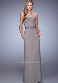 Picture of: Strapless Prom Dress with Intricate Beaded Embroidery in Pewter, Style: 21554, Detail Picture 1