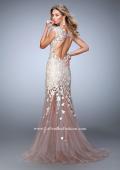 Picture of: Net Mermaid Prom Dress with Lace Appliques and Train in Nude, Style: 21565, Back Picture