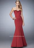 Picture of: Long Mermaid Prom Dress with Stones and Cut Out Back in Red, Style: 21591, Detail Picture 1