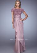 Picture of: Glam Evening Dress with Scoop Neckline and Lace Bodice in Pink, Style: 21620, Detail Picture 1