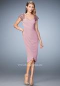 Picture of: Net Jersey Cocktail Dress with Embroidered Sleeves in Pink, Style: 21648, Detail Picture 4