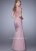 Picture of: Satin Dress with Beaded Lace Bodice and Gathering in Pink Style: 21669, Back Picture