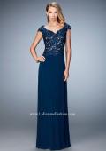 Picture of: Graceful Gown with Sweetheart Neck and Cap Sleeves in Blue, Style: 21767, Main Picture