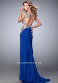 Picture of: Sexy Jersey Gown with Rhinestones and a Train in Blue, Style: 21818, Main Picture
