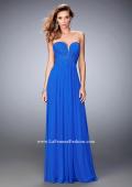 Picture of: Sweetheart Neck Net Gown with Cascading Rhinestones in Blue, Style: 21836, Main Picture