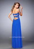 Picture of: Sweetheart Neck Net Gown with Cascading Rhinestones in Blue, Style: 21836, Back Picture