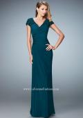 Picture of: Evening Gown with Short Embellished Sleeves and Stones in Green, Style: 21860, Main Picture