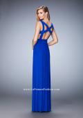 Picture of: Strappy Back Prom Dress with Cut Outs and Gathering in Blue, Style: 21889, Main Picture