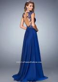 Picture of: Chiffon Prom Dress with Illusion Neckline and Rhinestones in Blue, Style: 21921, Main Picture