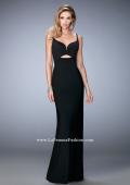 Picture of: Jersey Prom Dress with Open Back and Cut Outs in Black, Style: 21922, Detail Picture 2
